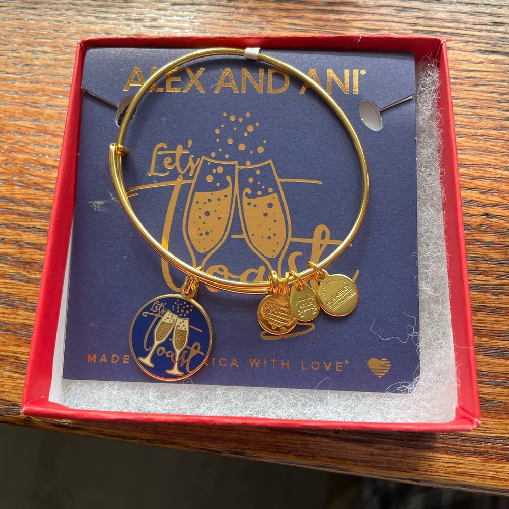 Alex and Ani Lets Toast Bracelet